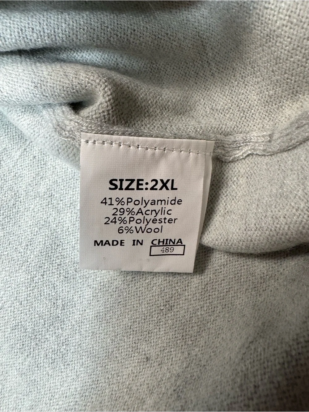 NWT New JMierr Light Grey Wool Blend Knit Sweater Size 2XL